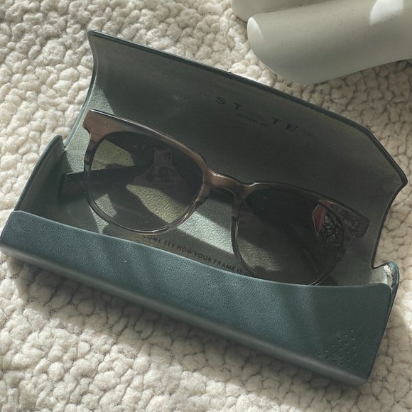 State Optical Co Sheridan Walnut Smoke Eyeglasses Sunglasses Frame 5019-140 - Picture 3 of 9